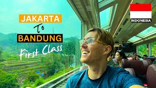 Riding 28 Luxury PANORAMIC train Jakarta to Bandung 🇮🇩 [upl. by Lucine]