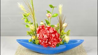 池坊花道 自由花插法示範 Ikebana  Ikenobo Freestyle Japanese art of Flower Arrangement  Milly老師池坊花藝 [upl. by Ahsirak]