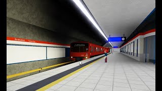 Roblox Metro Simulator M100 train Arriving and Departing helsinki metro M100 sounds [upl. by Frulla984]