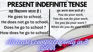 TENSES COMPLETED IN 3 VIDEOS 1  tense tenses english class9 class10th class11 class12 [upl. by Aerbas]