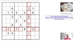 Sudoku classique par Jonas Gleim WPF Sudoku Grand Prix 2024 round 8 puzzle 1 [upl. by Klug]