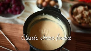 How to make classic cheese fondue recipe video [upl. by Sophey]