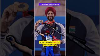 Harvinder Singh becomes first Indian archer to win gold medal 🥇 harvindersingh paralympics [upl. by Ruvolo742]