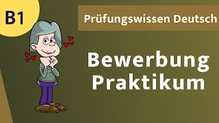 Bewerbungsschreiben B1 ⭐️⭐️⭐️ für ein Praktikum [upl. by Angadreme425]