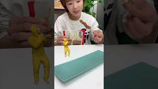 Bandar Mama Chicken Stick 🥳 mini wood toy wood working art skill short cartoon viral trending [upl. by Gardiner]