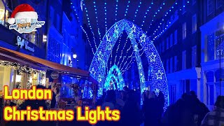 London Christmas Lights Tour  🌟 Oxford Street Regent Street  More [upl. by Enniroc274]