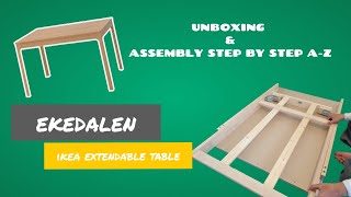 UNBOXING AND ASSEMBLY IKEA EXTENDABLE TABLE  EKEDALEN  Cara Pemasangan Meja IKEA EKEDALEN [upl. by Deerc]