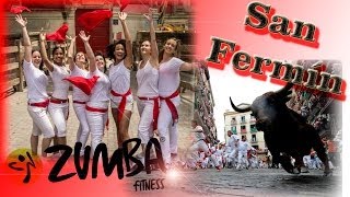 Gipsy KingsBamboleo ZUMBA Pamplona Spain SAN FERMIN ENCIERRO RUNNING OF THE BULLS [upl. by Mukund]