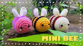 tutorial crochet a PERFECT BEE amigurumi for absolute beginner in just 20 minutes  stepbystep [upl. by Suoiluj]