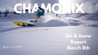 CHAMONIX Ski and Snow Report week 15  POWDER AVALANCHES and FOEHN [upl. by Schuman]