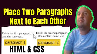 How to Place Two Paragraphs Next to Each Other HTML and CSS Tutorial [upl. by Wilfred]