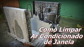 Como Limpar Ar Condicionado de Janela  Limpeza de Ar Condicionado de Parede  FVM [upl. by Ynatsed]