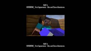 PART 4 HEROBRINE First Appearance Alex and Steve minecraft animation cartoon [upl. by Sivra]