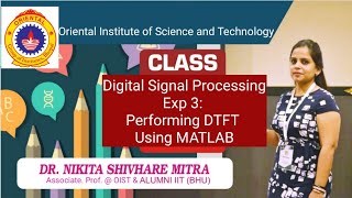 DSP Exp no 3 DTFT using MATLAB [upl. by Eedyak]