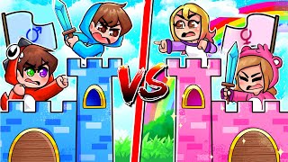 CASTILLO SEGURO de CHICOS vs CASTILLO SEGURO de CHICAS 🏰👦👩 MINECRAFT PERO SPARTA356 [upl. by Salomone958]