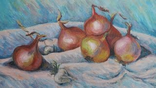 Paint Onions by Renoir Step by Step in Oil Colors How to Paint like the Impressionists [upl. by Sitoeht932]