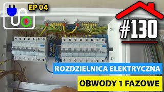 130 Montaż rozdzielnicy w domu jednorodzinnym  obwody 1 fazowe  Rozdzielnica EP04 [upl. by Annam]