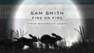 Sam Smith  Fire On Fire From Watership Down Piano Tutorial  Sheets  MIDI Synthesia [upl. by Wyler]