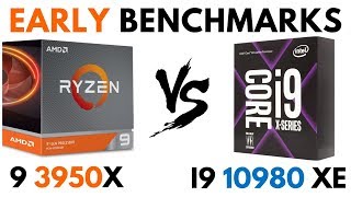 Ryzen 9 3950X vs i9 10980XE EARLY  i9 10980XE vs Ryzen 9 3950X EARLY  HTech [upl. by Einahpets]