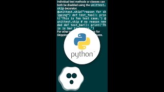 Disable individual Python unit tests temporarily shorts [upl. by Toinette62]