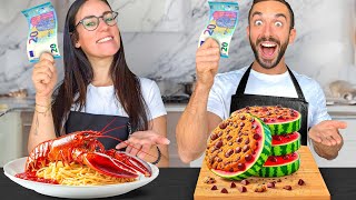 20€ A TESTA chi cucina il MENÙ MIGLIORE vs la MIA RAGAZZA [upl. by Rosemarie]