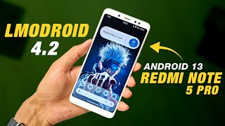 LMODroid 42 For Redmi Note 5 Pro  Android 13  Bugs amp Features  Full Detailed Review [upl. by Sivlek]