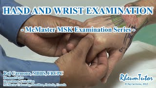 HAND AND WRIST EXAMINATION  McMASTER UNIVERSITY [upl. by Buke165]