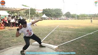 Shotput  20th National ParaAthletics Championships2022  Bhubaneswar [upl. by Assener147]