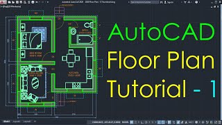 AutoCAD Simple Floor Plan for Beginners  1 of 5 [upl. by Sorips]