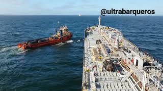 OffShoreSupplyShip GOLONDRINA DE MAR OilChemicalTankerShip PUNTA QUILLA STSTransfer 14092024 [upl. by Herman]