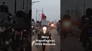 Marsz Niepodleglosci 2024 Warszawa Motocyklisci [upl. by Eleumas]