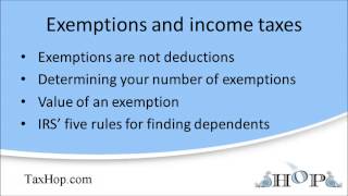 Exemptions and income taxes [upl. by Kirwin]