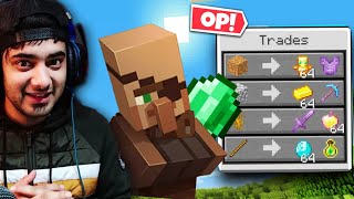 Minecraft But Villagers Trade OP items [upl. by Chere767]