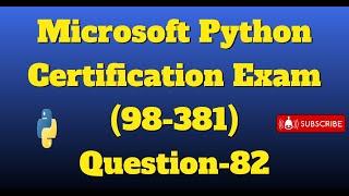 python certification exam Question82 [upl. by Dorette]