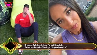 Gregorio Paltrinieri vince loro ai Mondiali fidanzata Rossella Fiamingo Orgogliosa di te [upl. by Anerbas]