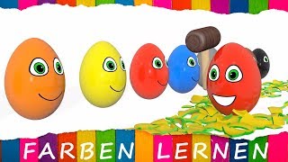 Farben lernen Kinder  Bunte Eier  FARBEN  2018 [upl. by Jarib]