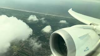 4K KLM Boeing 7879 Dreamliner Windy and Smooth Landing in Amsterdam Schipol [upl. by Thierry]