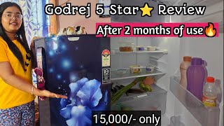 Godrej 180L 5 Star⭐ Refrigerator Review After 2 months of use😱  Amazing Fridge  Best brand ❤ [upl. by Enoek]