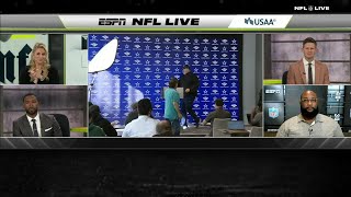 Cowboys ironically SHADE sunlight in press conference but not during games 😅  NFL Live [upl. by Kaylyn]