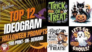 ideogram ai 12 Ideogram prompts for Halloween Designs  AI Design [upl. by Cargian65]