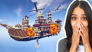 Gigantisch Schip Valt Ons Aan 😱  Minecraft Minigame [upl. by Chaffee]