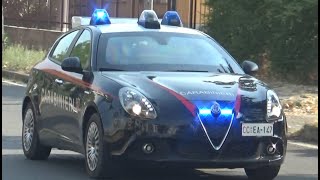 HIGH SPEED Fiat Bravo Carabinieri Cosenza  Alfa Romeo Giulietta Carabinieri Rende in emergenza [upl. by Enawd]