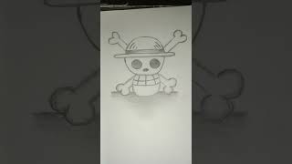 Jolly Roger Luffy and Anger from inside Pencil drawing [upl. by Ellehsor]