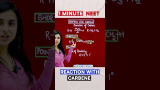 Reaction with Carbene In 1 Minute chemistryvibes neet2024 neet [upl. by Gudren]