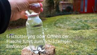 Entdeckerladen Experimente  Wasser schlagartig gefrieren [upl. by Meggie]