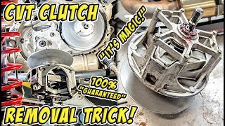 How to Remove a Stuck CVTPVT Primary Clutch on a SXSUTVATVSnowmobile  Awesome DIY Trick [upl. by Eiramrefinnej423]