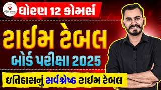 BOARD EXAM TIMETABLE  2025  GUJARAT BOARD  MISSION 2025  STD 12 GSEB [upl. by Peednama725]