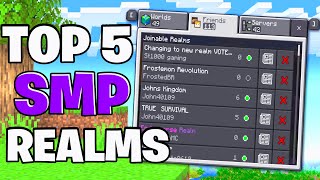 Top 5 BEST Realms For Minecraft Bedrock 121  REALM CODES [upl. by Arikahc]