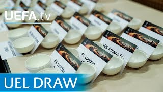 UEFA Europa League 201718 group stage draw in full [upl. by Ybsorc424]