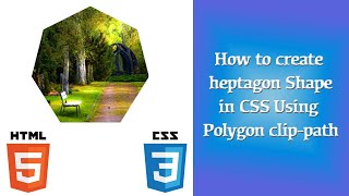 How to create heptagon shape in css using polygon clip path [upl. by Norvan]